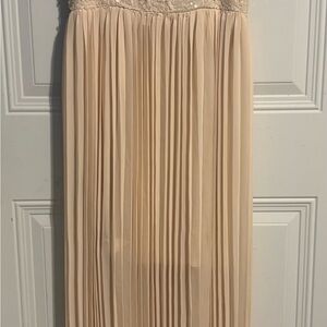 Aidan by Aidan Mattox Cream Zip-Up Dress